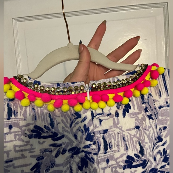 Unique Lilly Pulitzer Purple Dress with Neck Details - Picture 2 of 5